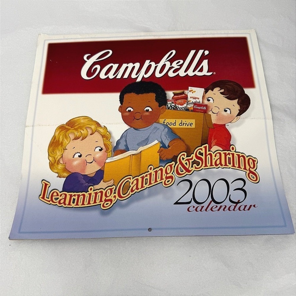 Campbells Soup 2003 Wall Calendar Vintage Collectible Ephemera Retro Kidcore